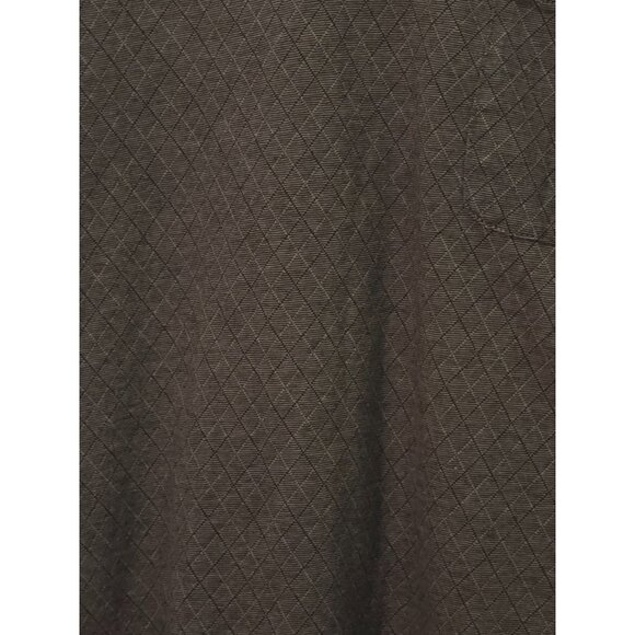 Van Heusen Men's Diamond Pattern Polo Shirt Size M Dk Green/Gray - Picture 2 of 5